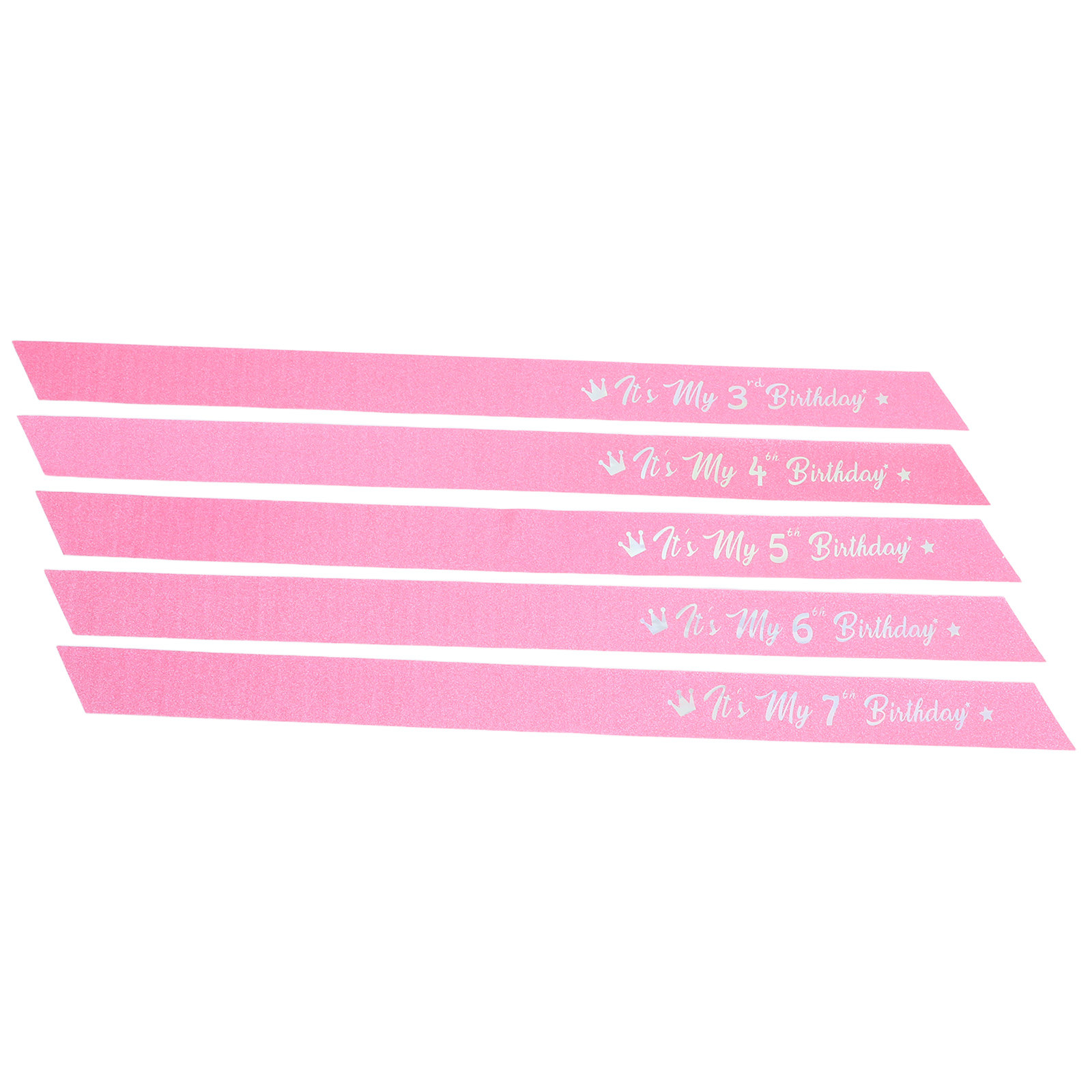 Birthday Sash Glitter - Set da 5 Pezzi di Fascia