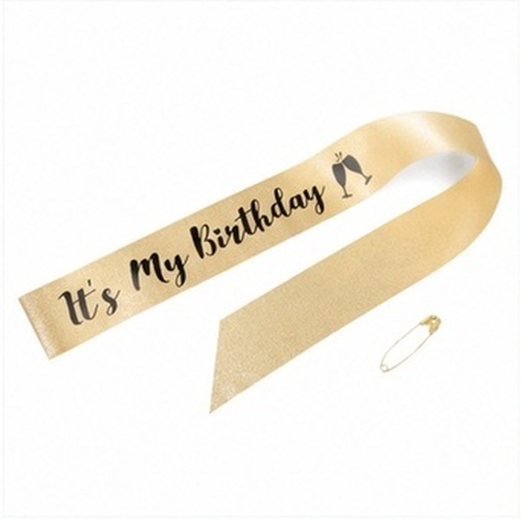 Birthday Sash Glitter - 1 Pezzo Fascia per Festa di