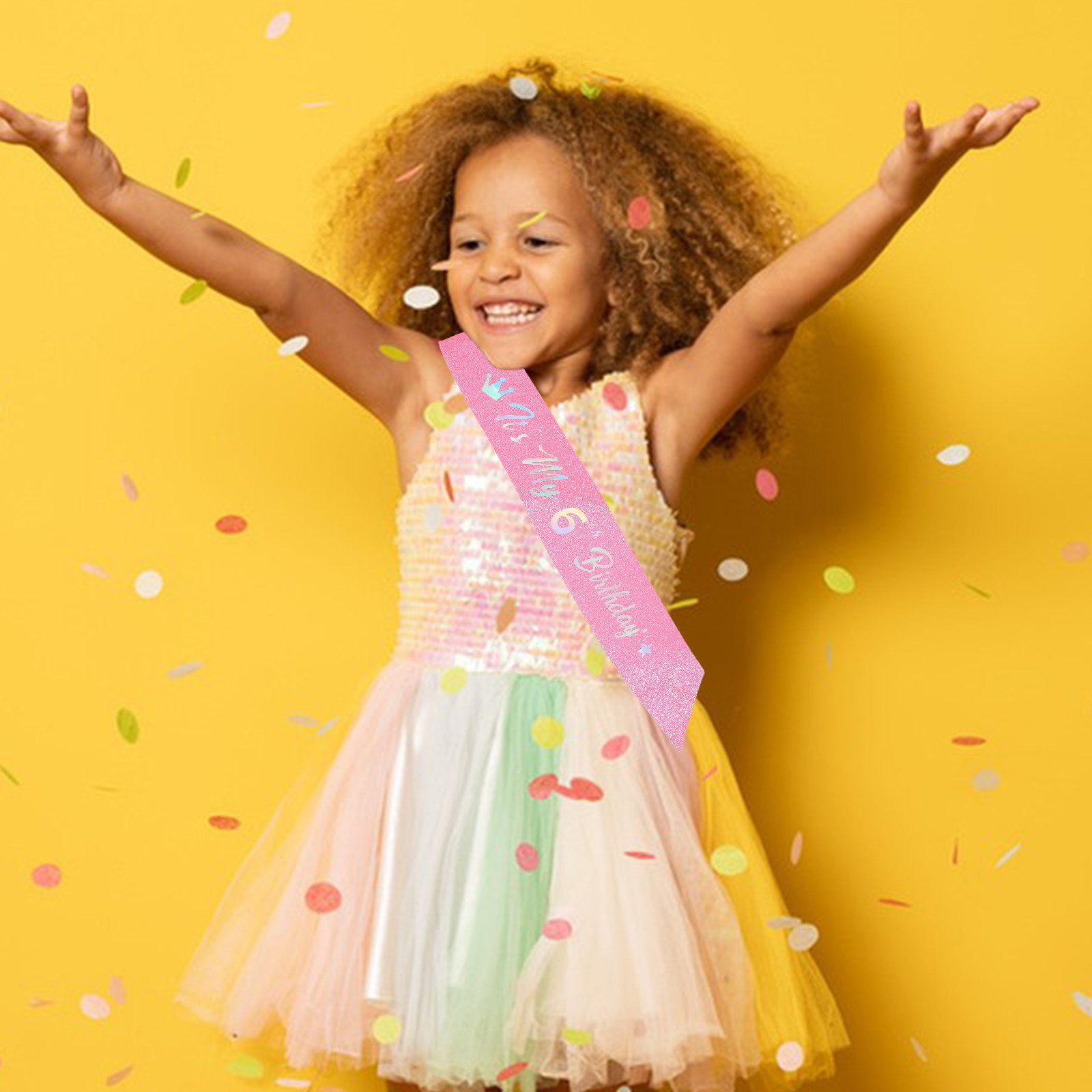 Birthday Sash Glitter - 5 Pezzi Fascia Glitterata 