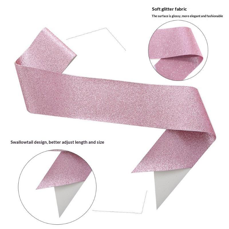 Birthday Sash Glitter - Fascia in raso glitterato per creare