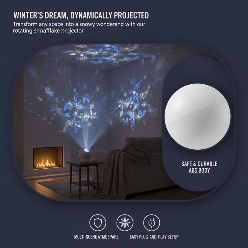 Event & Party Supply - Proiettore LED Fiocco di Neve Natalizio