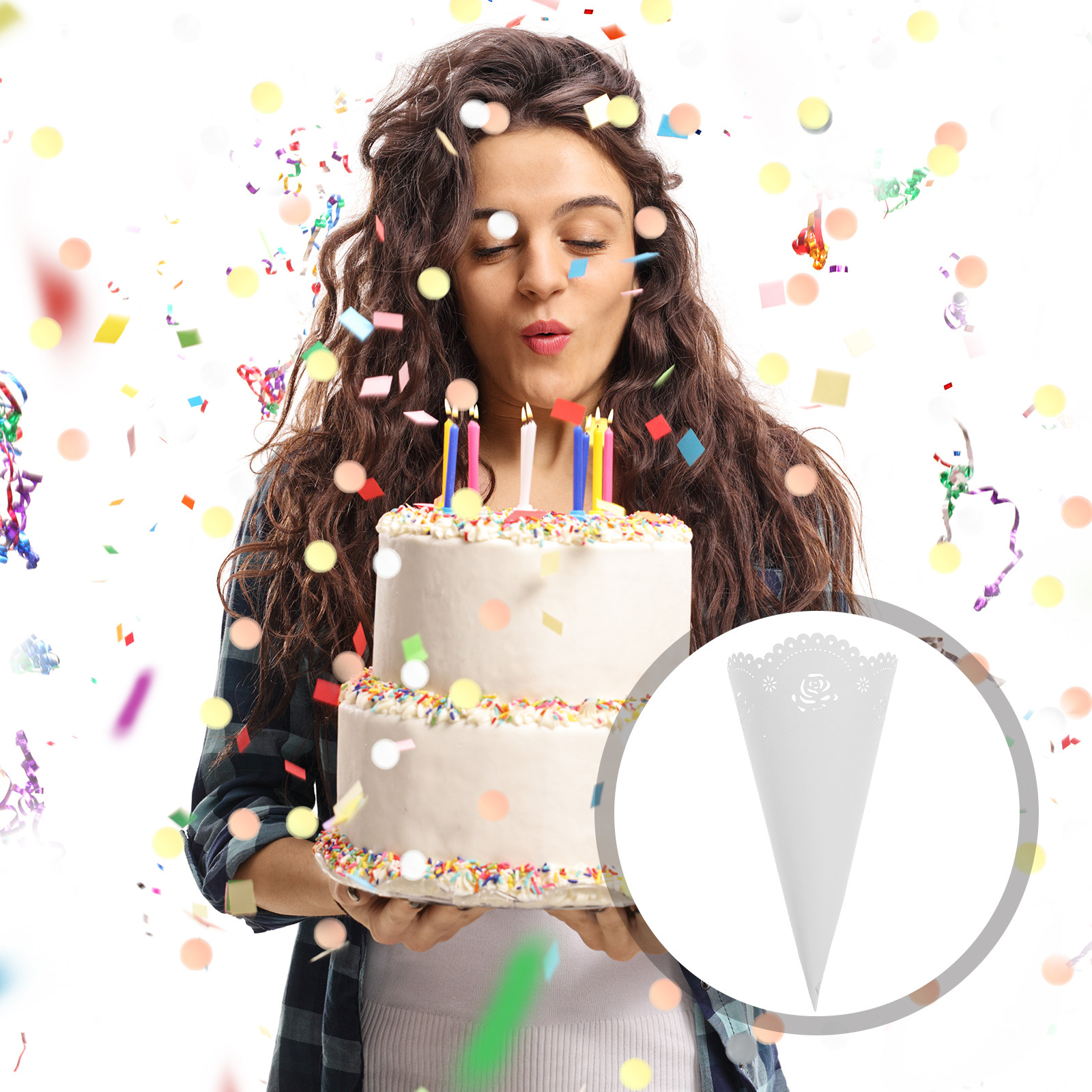 20 coni di coriandoli di carta - Papercraft Supply Confetti recensione e prezzo