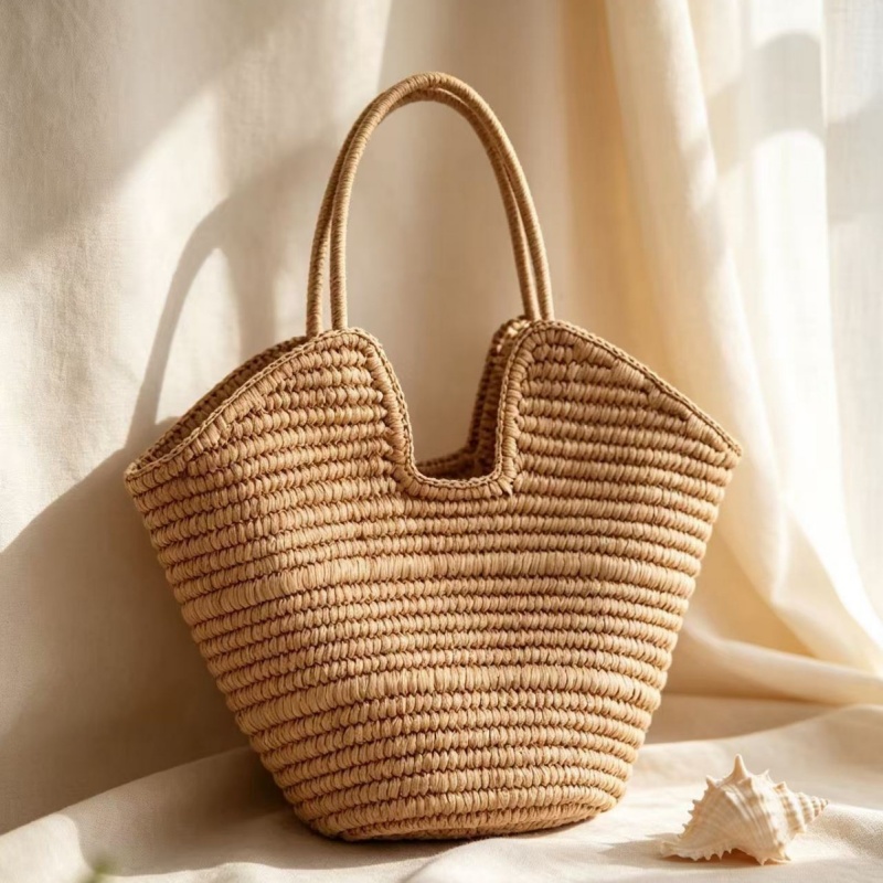 Borsa Tote in Paglia Intreccia - Paper Straw Color recensione e prezzo