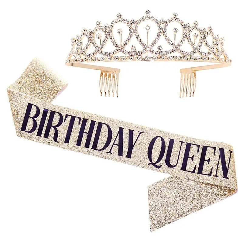 Compleanno regina corona ragaz - Birthday Sash Glitter recensione e prezzo
