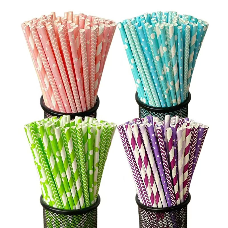 100 cannucce di carta a righe  - Paper Straw Color recensione e prezzo