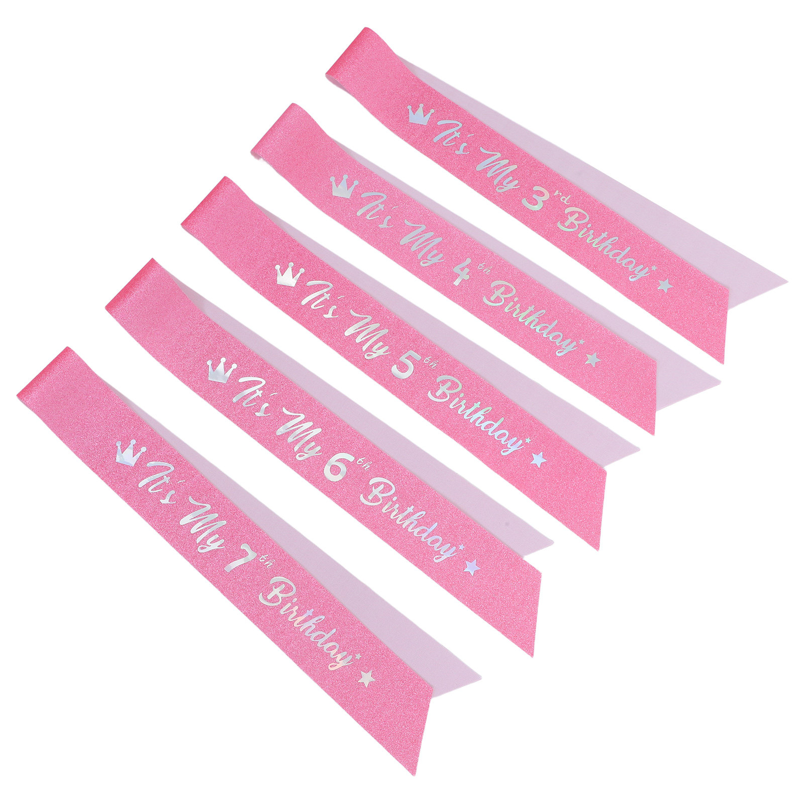 5 Pezzi Fascia Glitterata 