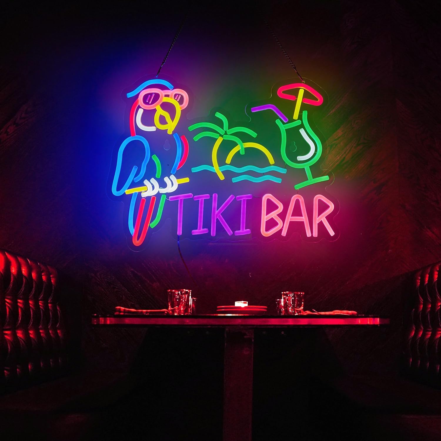 Insegna al Neon Tiki Bar con P - Neon Sign Party recensione e prezzo