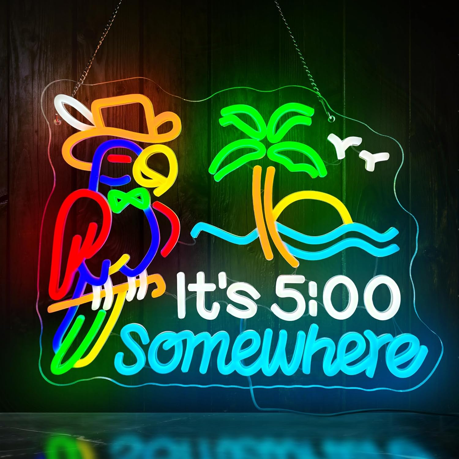 Insegna al Neon Tiki Bar con P - Neon Sign Party recensione e prezzo