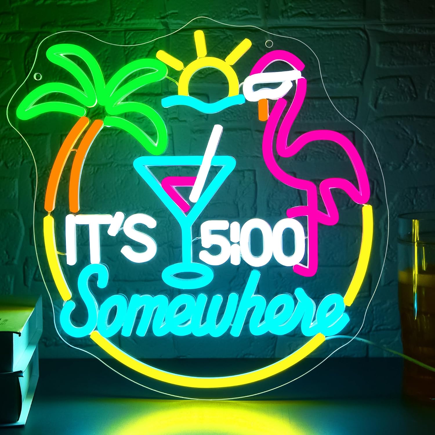 Insegna al Neon Tiki Bar con P - Neon Sign Party recensione e prezzo