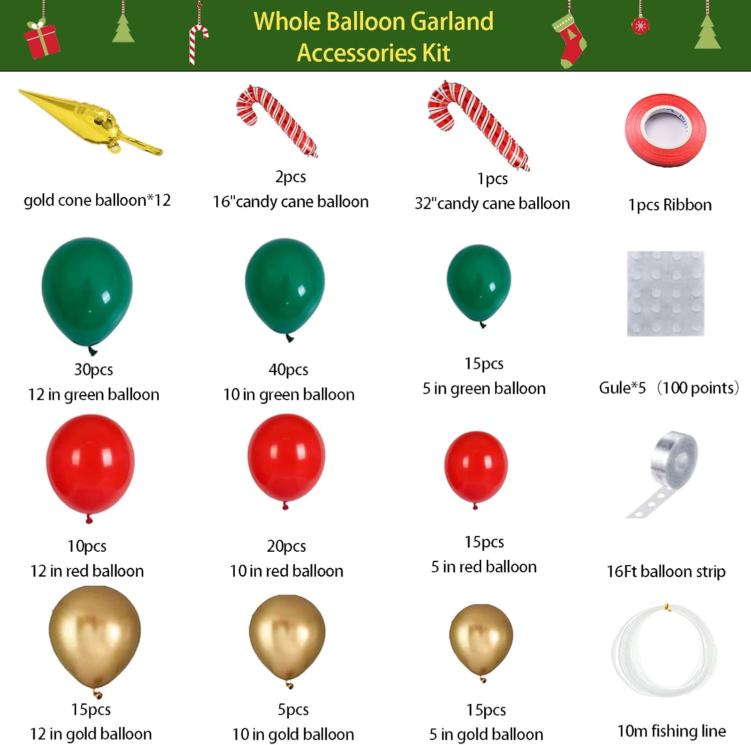 Kit di Palloncini Natalizi per - Balloon Arch Kit recensione e prezzo